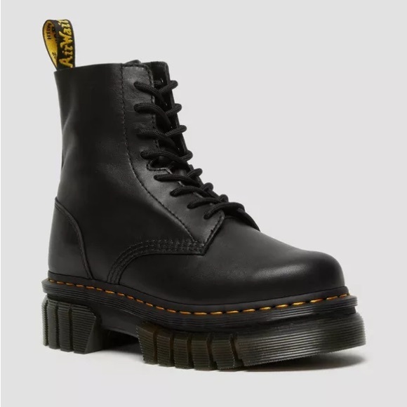 Dr. Martens Audrick Platform Boot Black Nappa Sz 5 - Picture 1 of 8